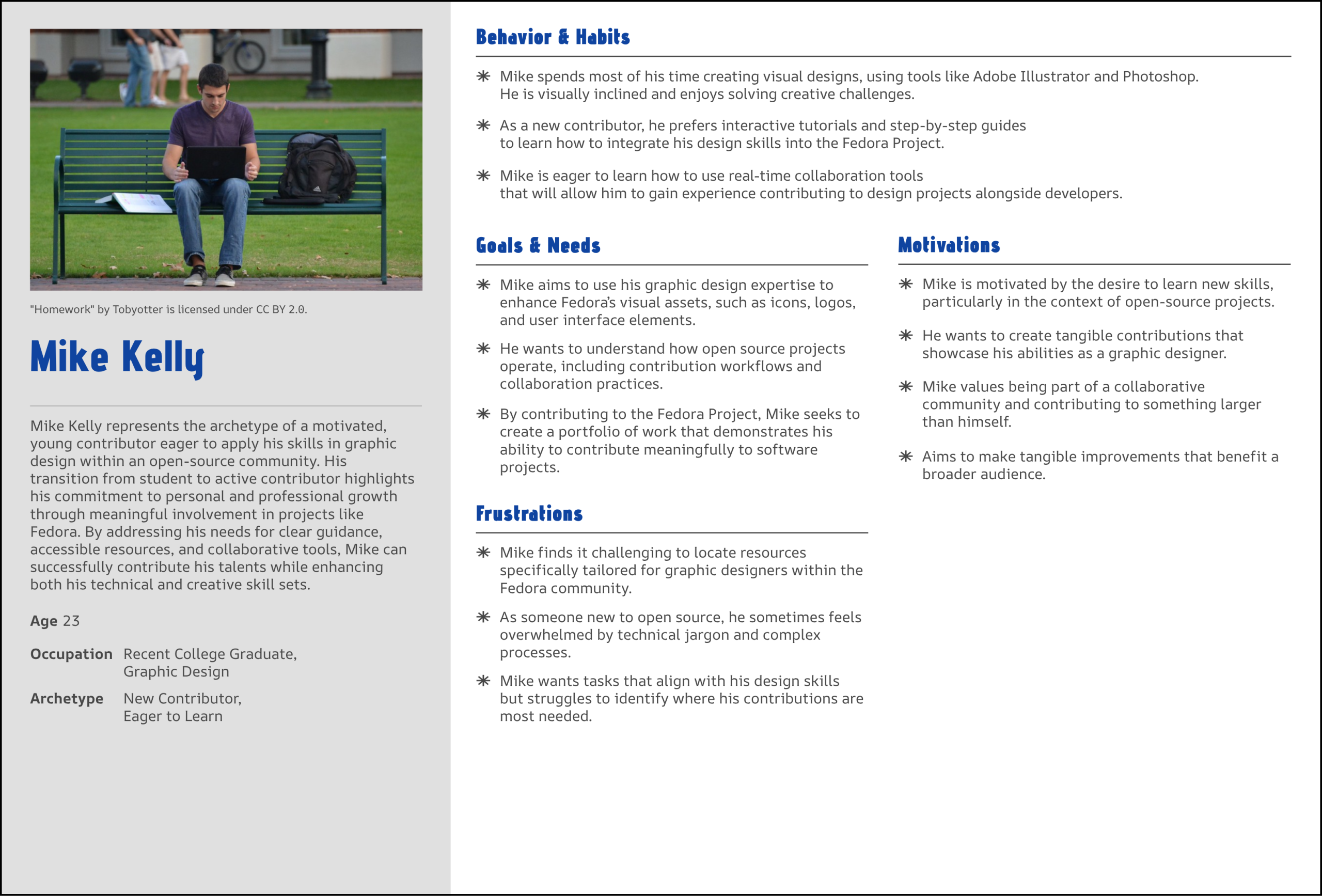 User Persona 4 – Mike Kelly – Graphic Designer