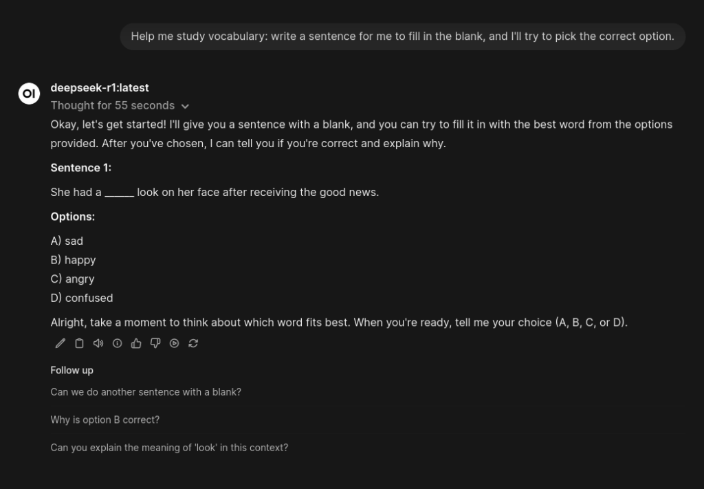 Screenshot showing WebUI in action.